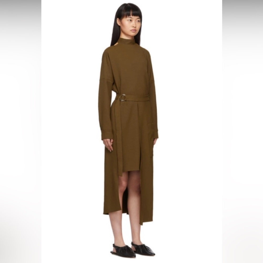 Tibi chalky drape slit dress - S